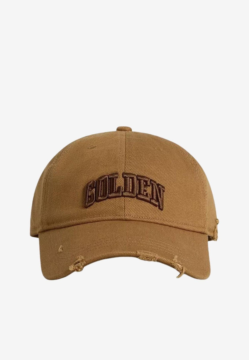Golden Goose DB Logo Embroidered Baseball Cap Beige GUP01038P002236_15100