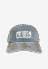 Golden Goose DB Distressed Denim Logo Cap Denim GUP01179P002237_50491