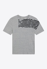 Golden Goose DB Flag Print T-shirt Gray GUP01220P002523/S_GOLDE-60255