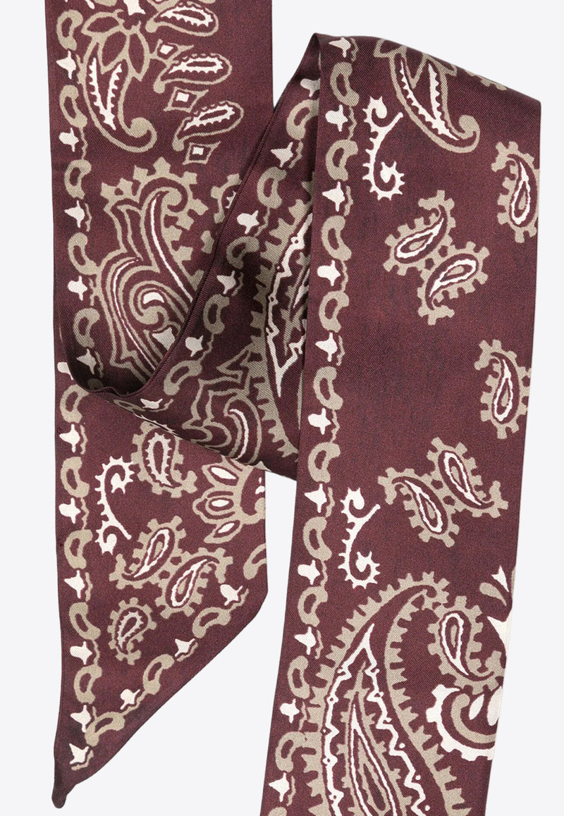 Golden Goose DB Paisley Print Silk Scarf Bordeaux GUP01849.P001759.40233WINE