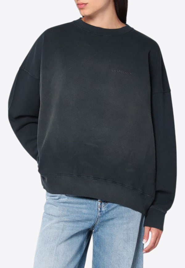 Golden Goose DB Distressed Faded Sweatshirt Black GUP01938DP002146/R_GOLDE-90498