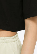 Loulou Studio Logo-Embroidered Cropped T-shirt GUPOCO/M_LOULO-BLK