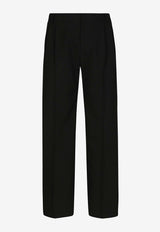 Dolce & Gabbana Wide-Leg Tailored Wool Pants Black GV0DHT FU27J N0000