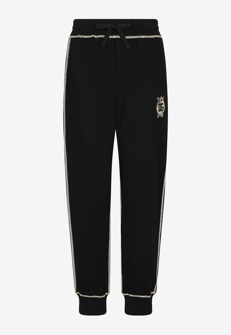 Dolce & Gabbana DG Logo Print Track Pants GV3CXT G7NQD N0000 Black