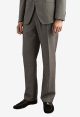 Dolce & Gabbana Bird's Eye Wool Tailored Pants Gray GV4LHT FM2HM S8030