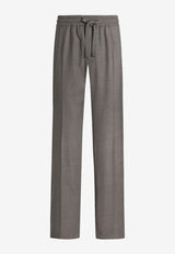 Dolce & Gabbana Bird's Eye Wool Tailored Pants Gray GV4LHT FM2HM S8030