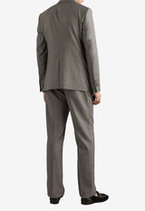 Dolce & Gabbana Bird's Eye Wool Tailored Pants Gray GV4LHT FM2HM S8030