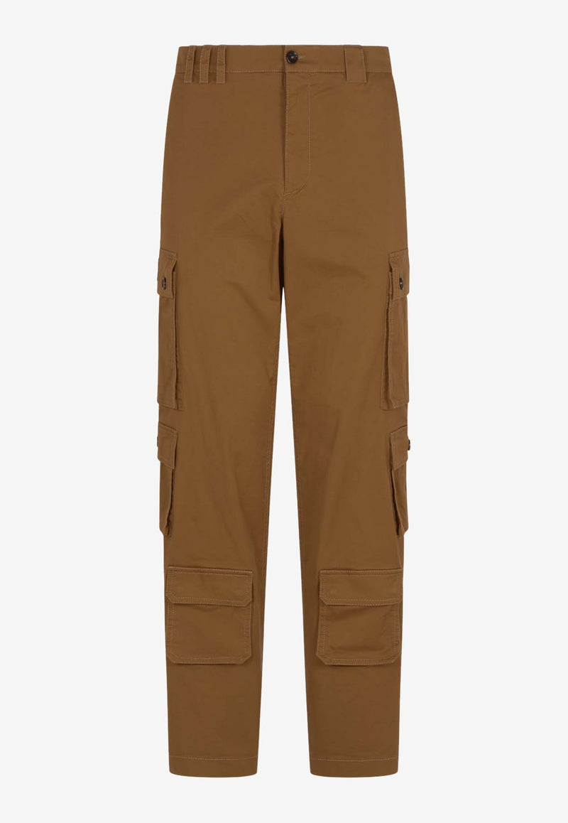 Dolce & Gabbana Straight Cargo Pants GV6GAT FUFML M0124 Brown