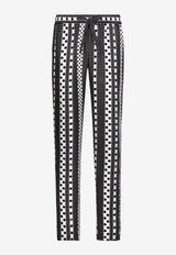 Dolce & Gabbana Polka Dot Print Silk Pajama Pants Black GVCRAT IS1S6 HH4YY