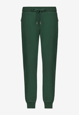 Dolce & Gabbana Logo Plaque Drawstring Track Pants Green GVXQHT G7F2G V0340