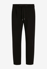Dolce & Gabbana DG patch Elastic-Waist Pants Black GVZAEZ GK304 N0000