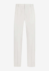Dolce & Gabbana Slim-Fit Tailored Pants in Wool Beige GW13ET HU2BN M2826