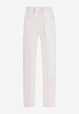 Dolce & Gabbana Slim-Fit Tailored Pants in Wool Beige GW13ET HU2BN M2826