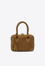 Golden Goose DB Vita Suede Leather Top Handle Bag Brown GWA00470A000798/S_GOLDE-55303