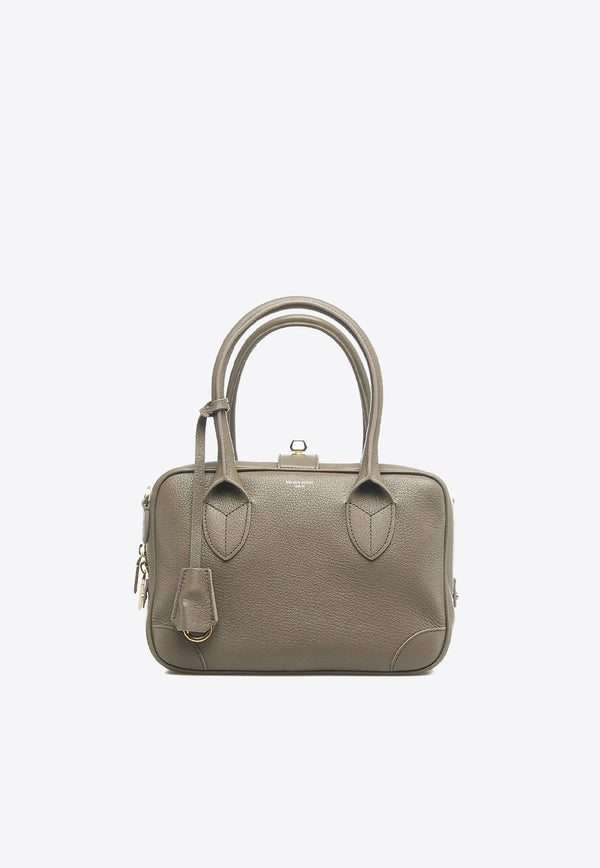 Golden Goose DB Vita Grained Leather Top Handle Bag Green GWA00470.A000602.35668GREY