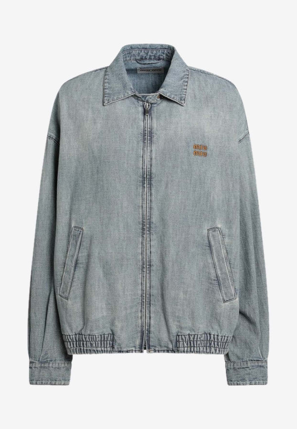 Miu Miu Chambray Denim Jacket  Blue GWB149OOO18JI/S_MIU-F0076