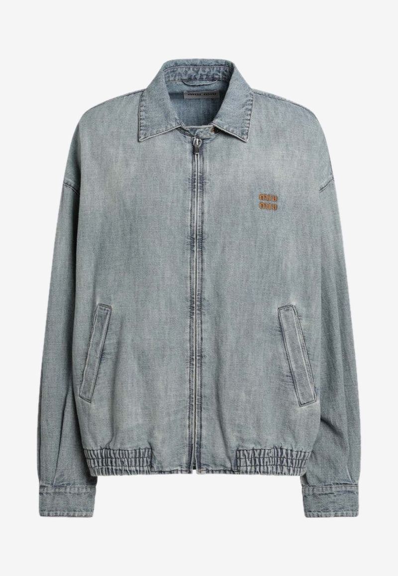 Miu Miu Chambray Denim Jacket  Blue GWB149OOO18JI/S_MIU-F0076