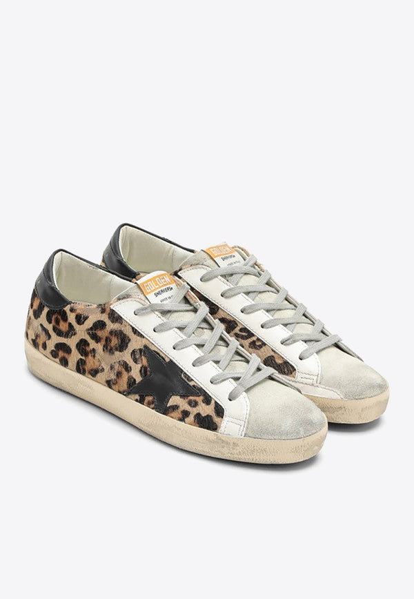 Golden Goose DB Super-Star Leopard Print Low-Top Sneakers Brown GWF00101F000565/O_GOLDE-80189