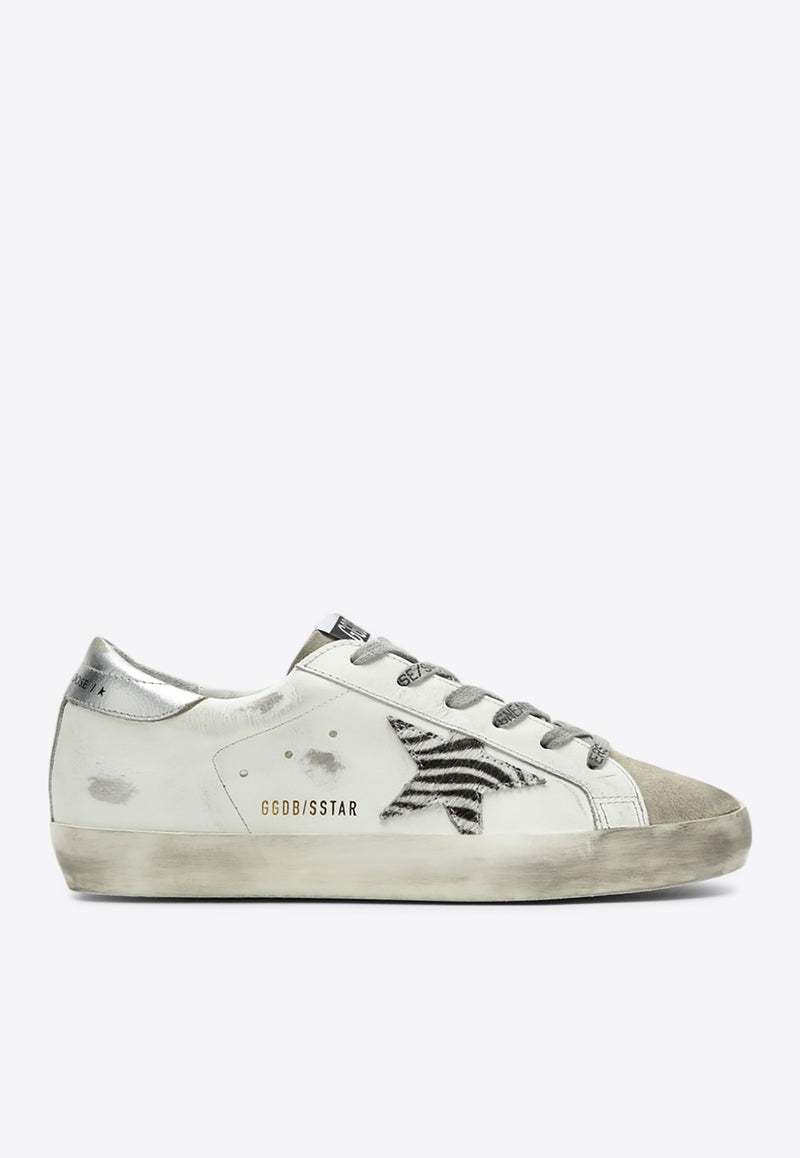 Golden Goose DB Super-Star Distressed Leather Sneakers White GWF00101F002692/R_GOLDE-81571