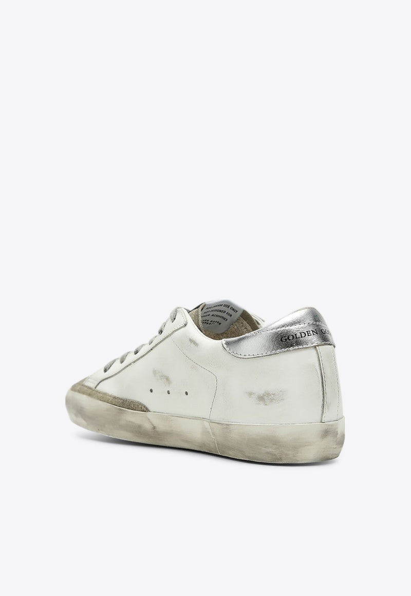 Golden Goose DB Super-Star Distressed Leather Sneakers White GWF00101F002692/R_GOLDE-81571