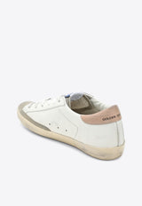 Golden Goose DB Super-Star Leather Sneakers with Glittered Star White GWF00101F002714/R_GOLDE-81579