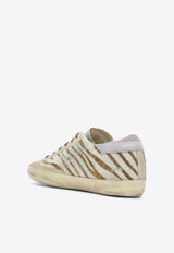 Golden Goose DB Super-Star Zebra Print Low-Top Sneakers Cream GWF00101F007507/R_GOLDE-82997