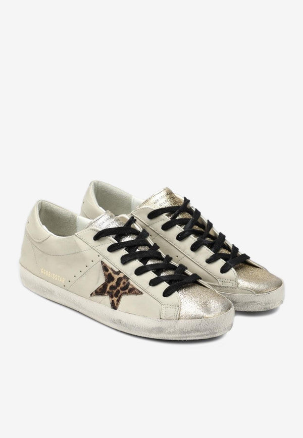 Golden Goose DB Super-Star Distressed Leather Low-Top Sneakers Beige GWF00101F007524/R_GOLDE-15741