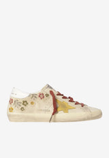 Golden Goose DB Super-Star Floral Star Low-Top Sneakers Beige GWF00101.F008101.15620_BEIGE MULT