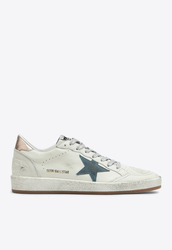 Golden Goose DB Ball Star Distressed Leather Sneakers White GWF00117F006119/P_GOLDE-11918