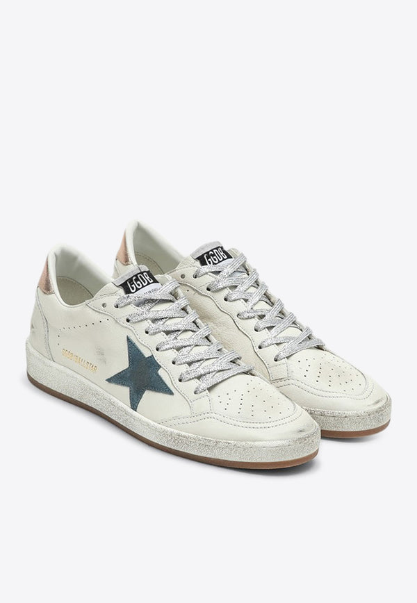 Golden Goose DB Ball Star Distressed Leather Sneakers White GWF00117F006119/P_GOLDE-11918