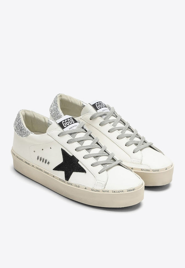 Golden Goose DB Hi-Star Low-Top Sneakers with Glittered Star and Heel White GWF00118F005336/O_GOLDE-10238