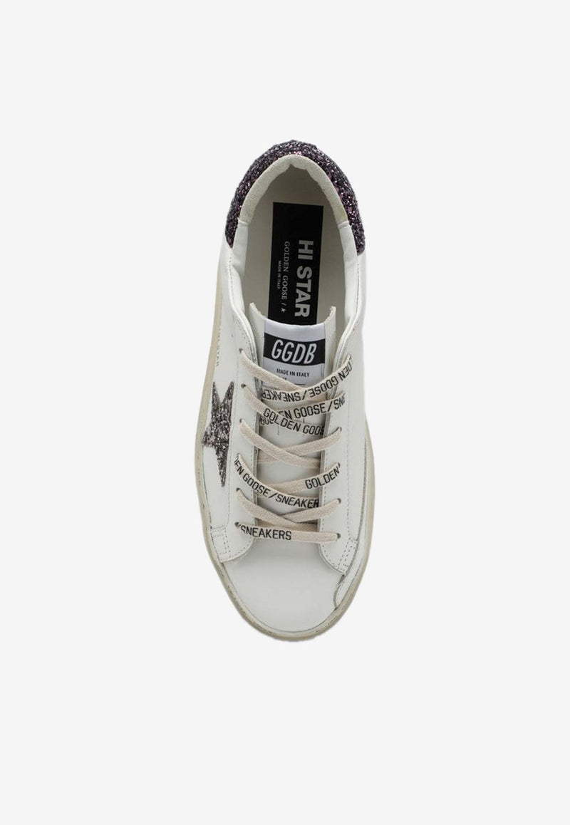 Golden Goose DB Hi-Star Leather Low-Top Sneakers White GWF00119F006203/P_GOLDE-11934