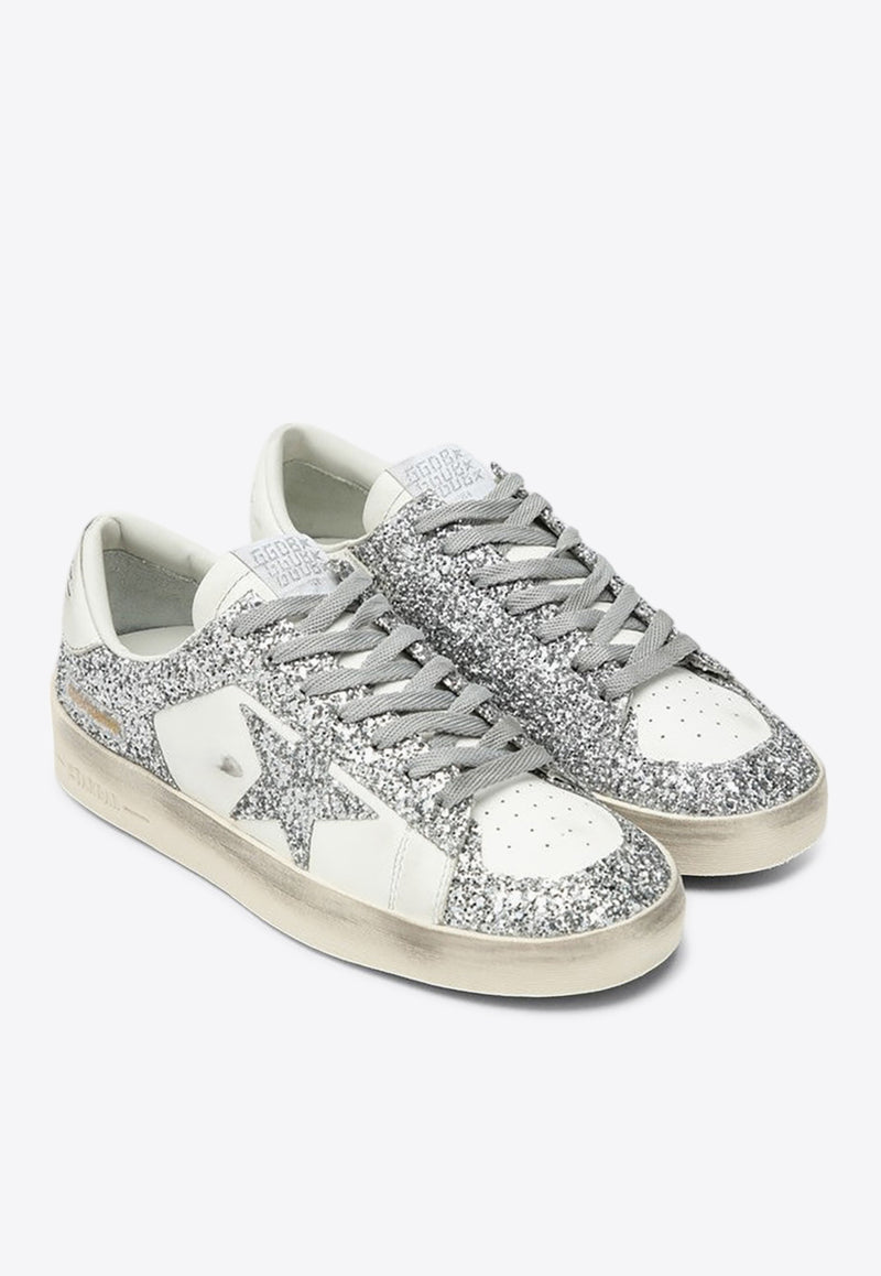 Golden Goose DB Stardan Glittered Low-Top Sneakers White GWF00128F002185/R_GOLDE-80185