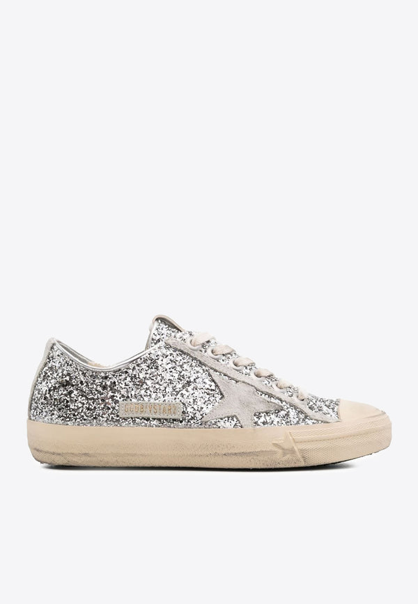 Golden Goose DB V-Star Glitter Low-Top Sneakers GWF00129.F003085.70136SILVER