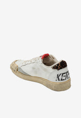 Golden Goose DB Ball Star Distressed Leather Sneakers White GWF00351F004003/Q_GOLDE-15407