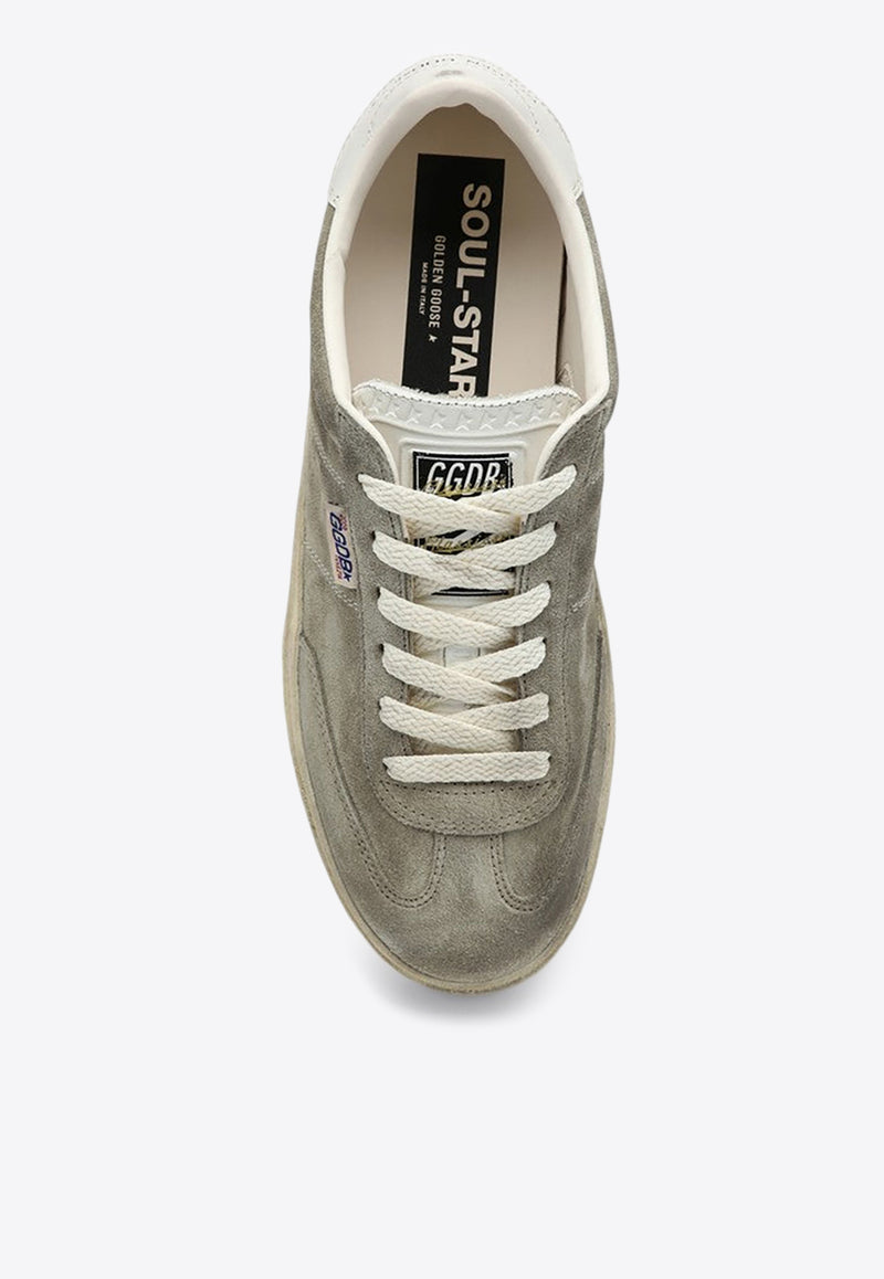 Golden Goose DB Soul Star Distressed Suede Sneakers Taupe GWF00464F005047/P_GOLDE-60460