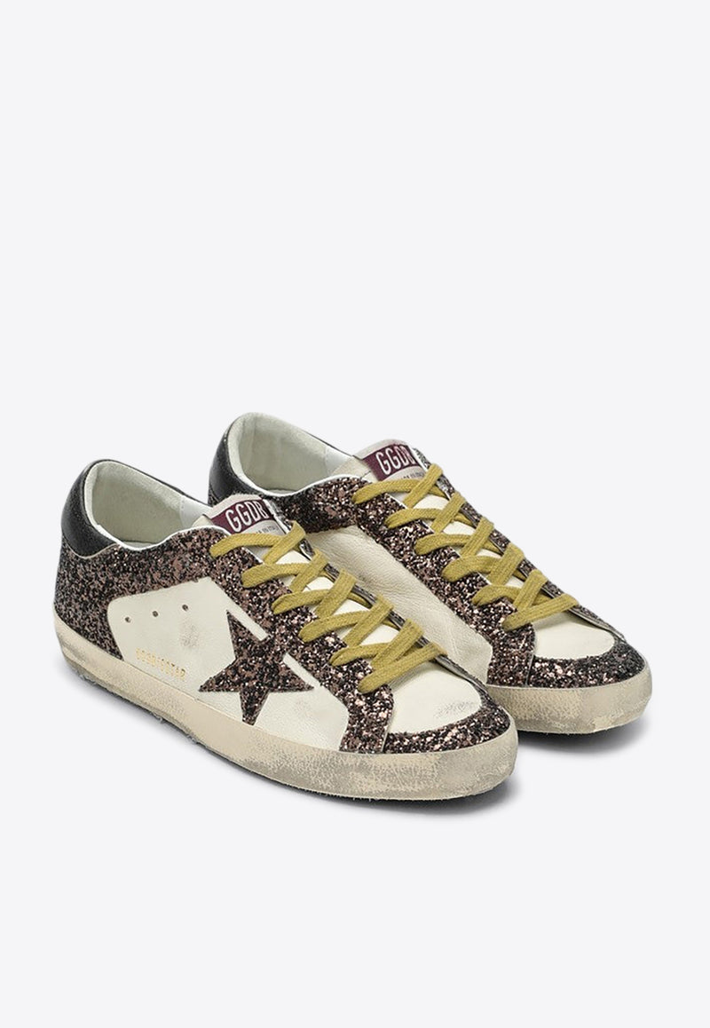 Golden Goose DB Super-Star Glittered Sneakers Brown GWF00476F006155/P_GOLDE-10607