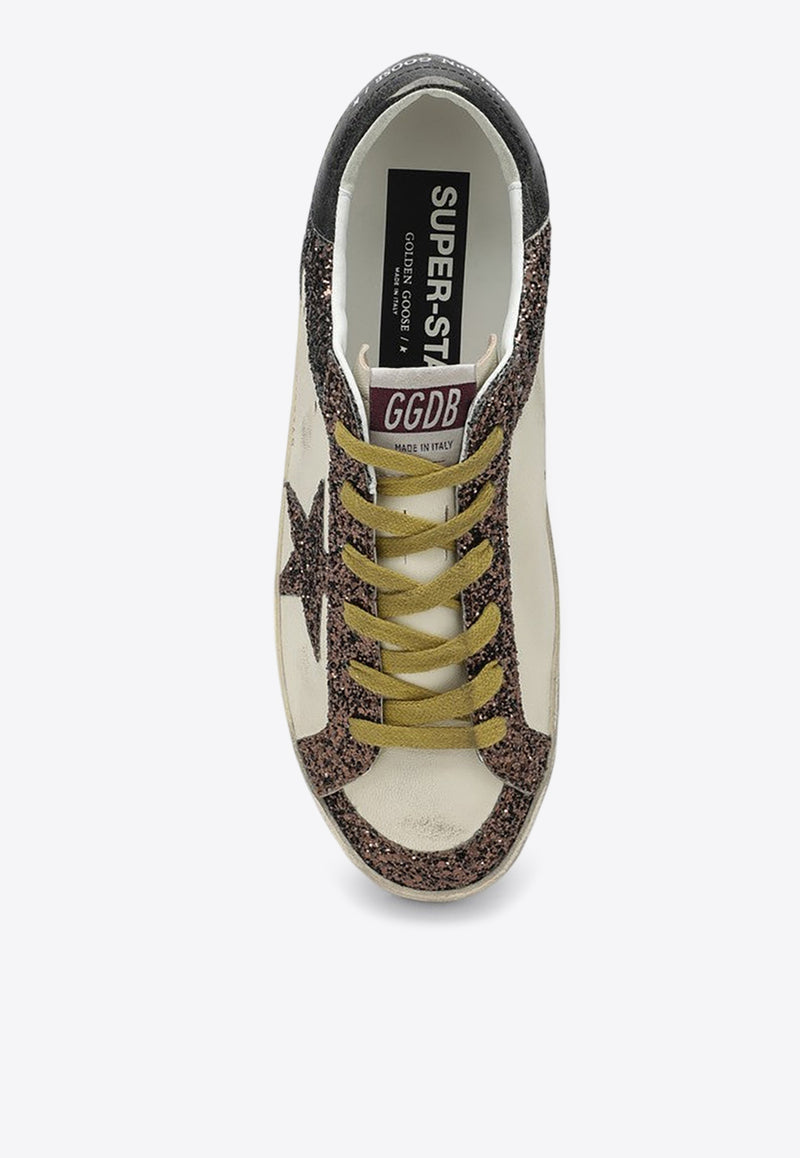 Golden Goose DB Super-Star Glittered Sneakers Brown GWF00476F006155/P_GOLDE-10607