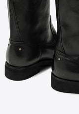 Golden Goose DB Biker Knee-High Boots in Calf Leather Black GWF00572F004520/N_GOLDE-90100
