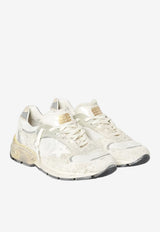 Golden Goose DB Dad-Star Vintage Suede and Mesh Sneakers White GWF00884.F002156.80185_MULTI COLO