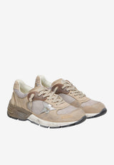Golden Goose DB Dad-Star Vintage Suede and Mesh Sneakers Beige GWF00884.F007459.15260_MULTI COLO