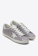 Golden Goose DB Super-Star Croc-Embossed Leather Sneakers Lilac GWF01002F008118/S_GOLDE-45405