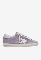 Golden Goose DB Super Star Croc-Embossed Leather Sneakers Lilac GWF01002.F008118.45405_LILAC