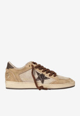 Golden Goose DB Ball Star Distressed Suede Low-Top Sneakers Beige GWF01034.F008067.15400_BEIGE MULT