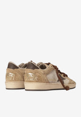 Golden Goose DB Ball Star Distressed Suede Low-Top Sneakers Beige GWF01034.F008067.15400_BEIGE MULT