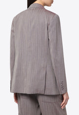 Golden Goose DB Double-Breasted Chevron Blazer Brown GWP00829P002090/R_GOLDE-40190