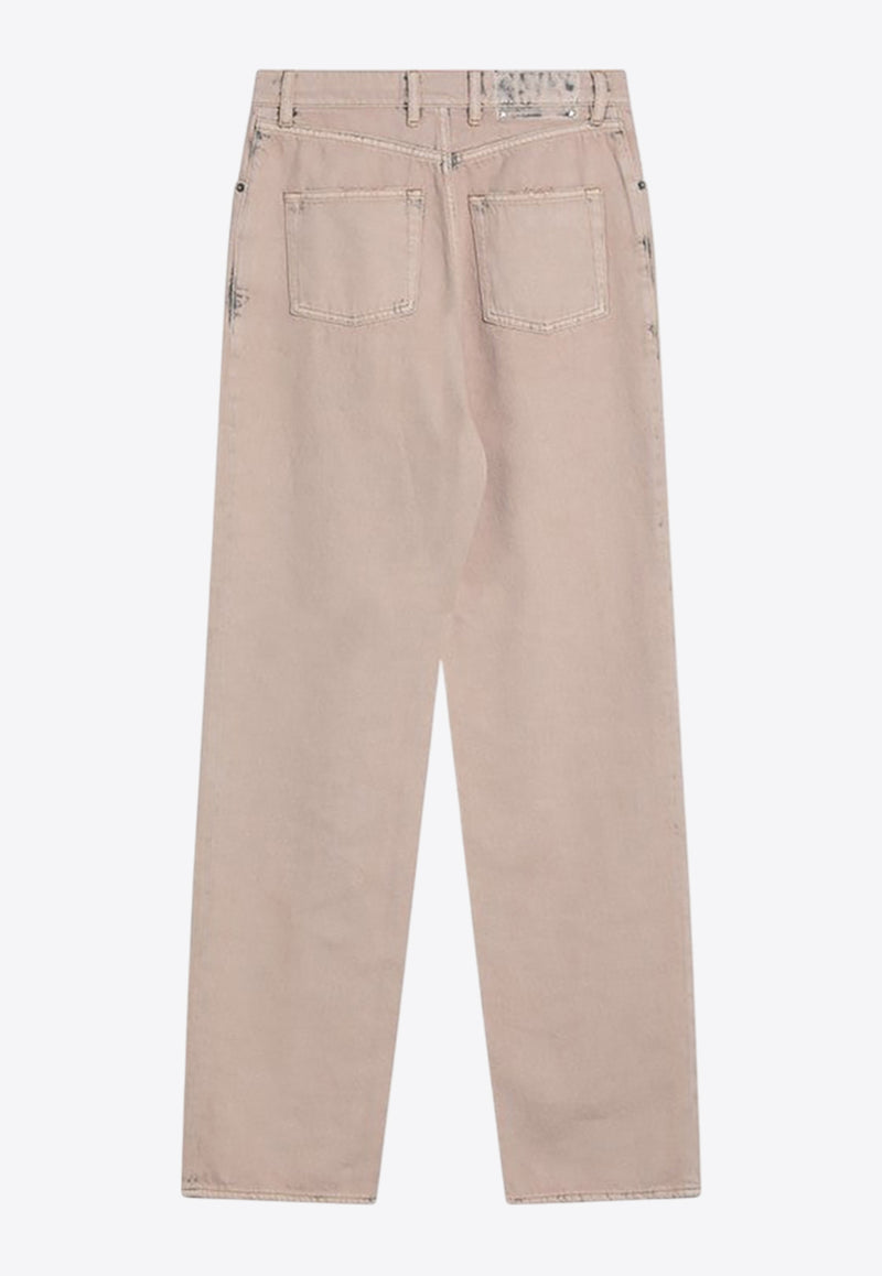 Golden Goose DB Double Star Logo Dyed-Effect Denim Pants Pink GWP00844P001854/Q_GOLDE-25235