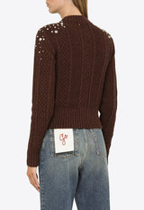 Golden Goose DB Rhinestone-Embellished Wool Sweater GWP01165P001320/N_GOLDE-40247