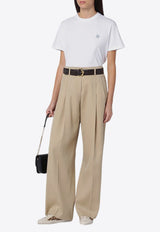 Golden Goose Wide-Leg Wool Tailored Pants Beige GWP01203P001170/P_GOLDE-15272