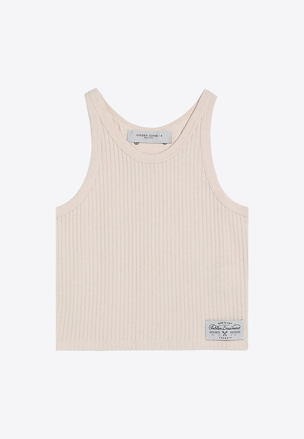 Golden Goose DB Ribbed Tank Top GWP01930P001620/P_GOLDE-15610 Beige